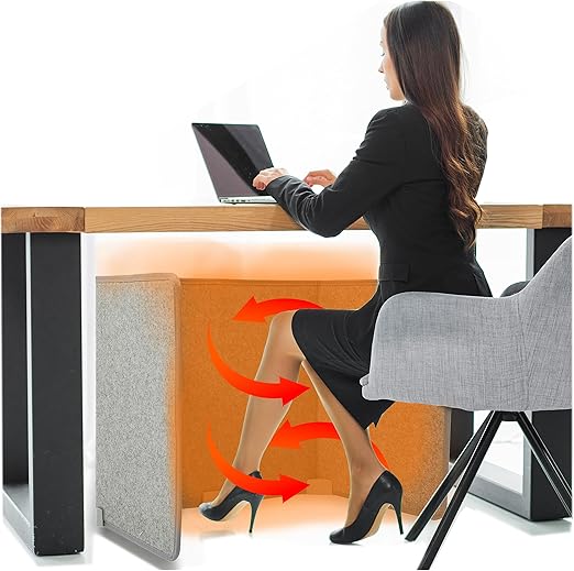 Calefactor de mesa – Silencioso y de bajo consumo de energía – Para oficina y hogar – Con termostato y temporizador
