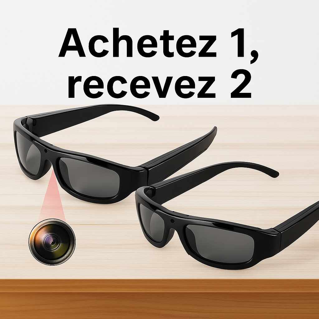 Lunettes de soleil avec caméra – 1 acheté, 2offert